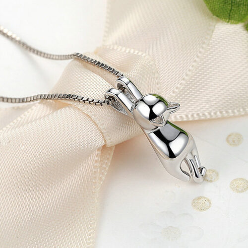 Collier Chat Chasseur Argent