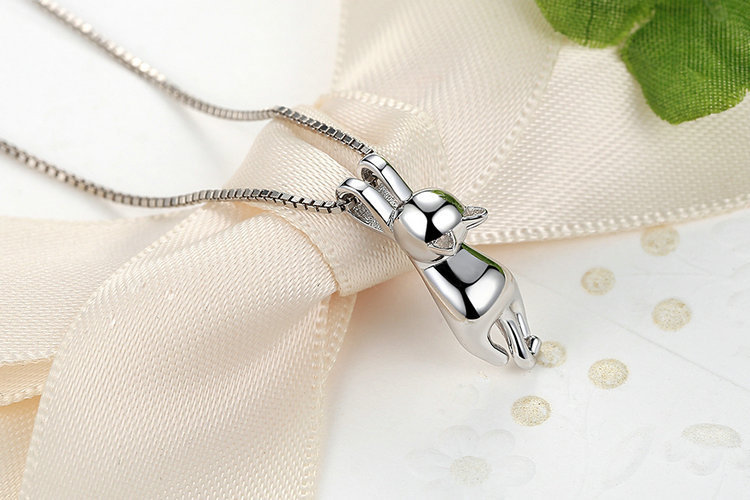 Collier Chat Chasseur Argent