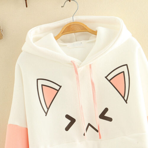 PULL À CAPUCHE CHAT POLAIRE