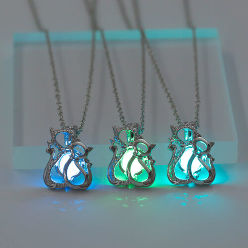 Collier 2 Chats Lumineux