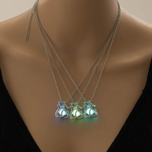 Collier 2 Chats Lumineux