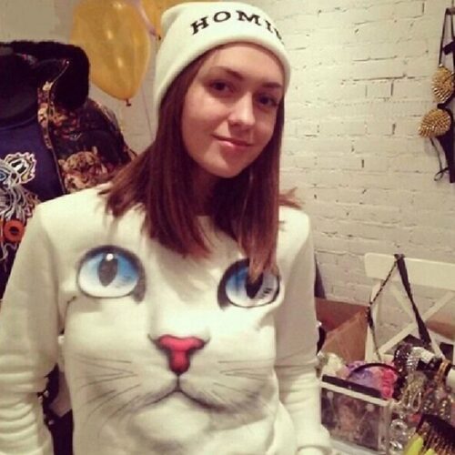SWEAT-SHIRT 3D VISAGE DE CHAT TISSU D’HIVER