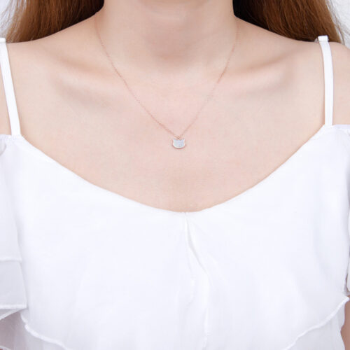 COLLIER ARGENT S925 CHAT MIGNON