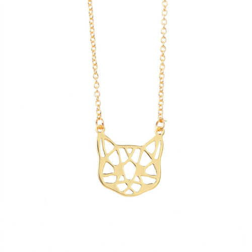 Collier tête de chat creuse