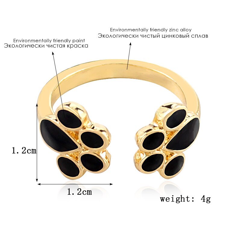 Bague Patte Chat Double Ajustable