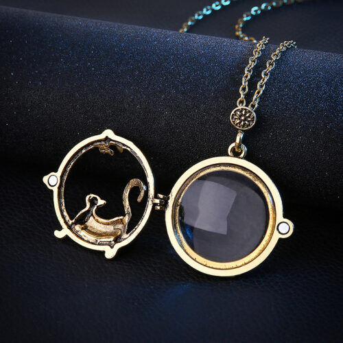 COLLIER À LOUPE CHAT VINTAGE