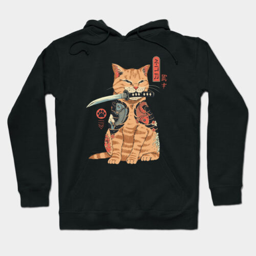 SWEAT À CAPUCHE À IMPRIMÉ CHAT AMUSANT UNISEXE