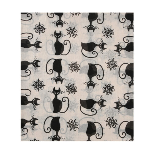Echarpe à la mode avec motif chat noir