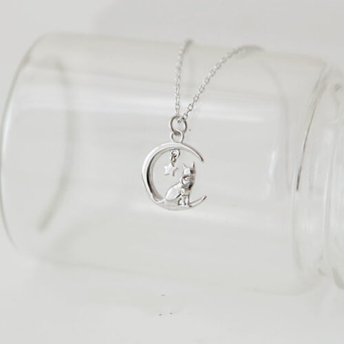 Collier Cat Moon en Zircone