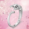 Bague Argent Queue Chat