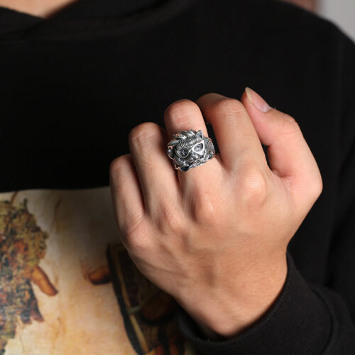 Bague Portrait Chat Argent