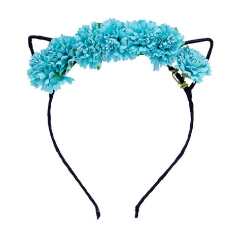Serre-Tête Chat Fleuri
