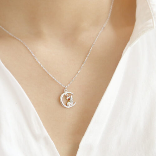 Collier Cat Moon en Zircone