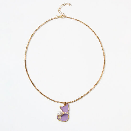 Collier Chat Violet