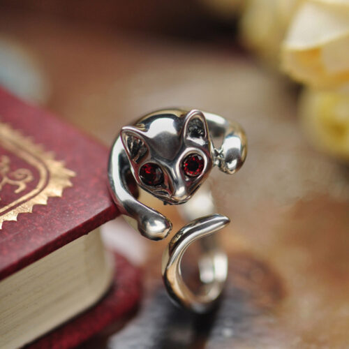 Bague Argent Queue Chat