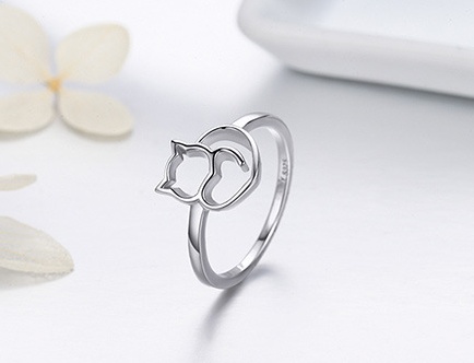 Bague chat Argent – Image 2