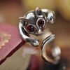 Bague Argent Queue Chat