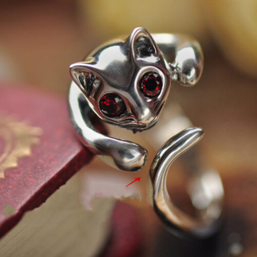 Bague Argent Queue Chat
