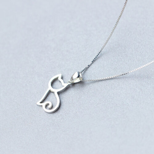 Collier Chat en Argent S925 Korean