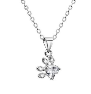 Collier Pate de Chat Argent
