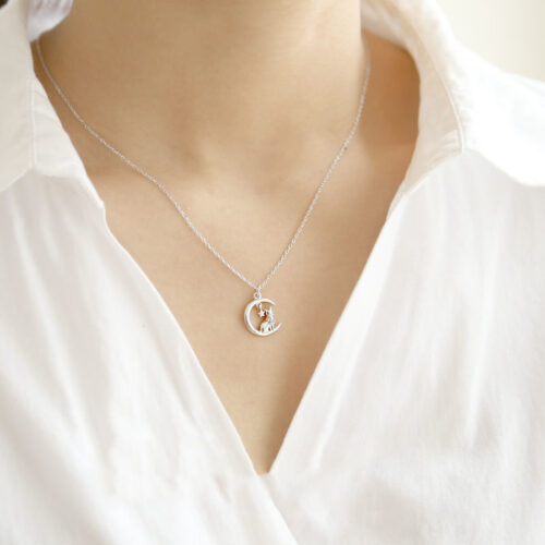 Collier Cat Moon en Zircone