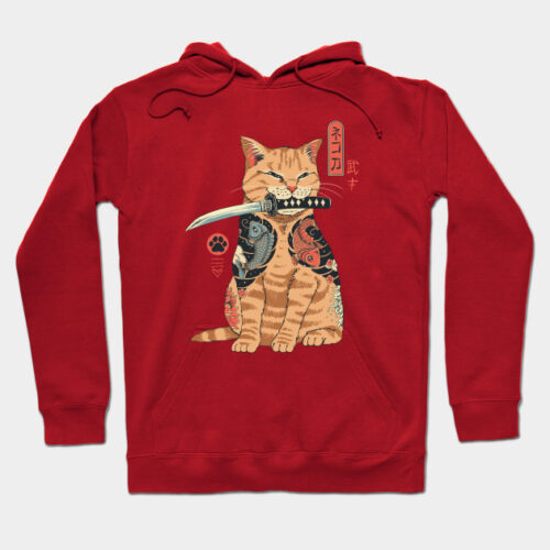 SWEAT À CAPUCHE À IMPRIMÉ CHAT AMUSANT UNISEXE