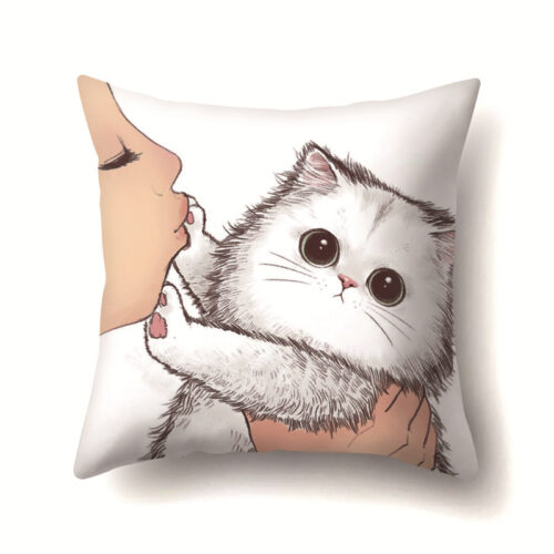 Taie d’oreiller à motif chat