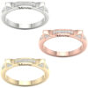 Bague en or rose avec oreille de chat en diamant