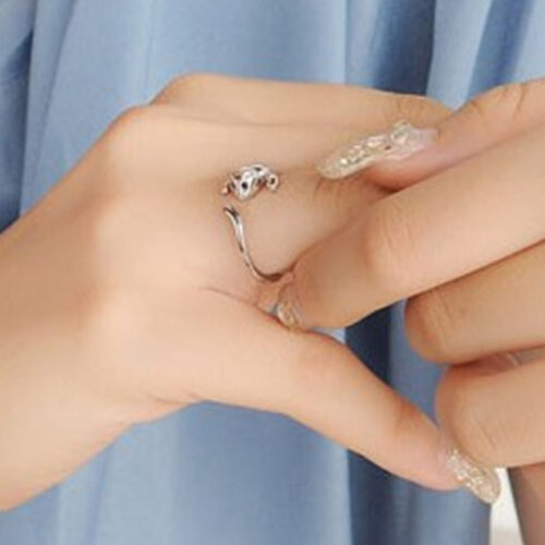 Bague Argent Queue Chat