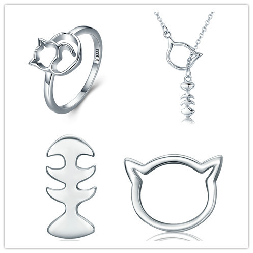 COLLIER CHAT & ARÊTE DE POISSON
