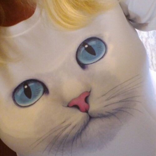 SWEAT-SHIRT 3D VISAGE DE CHAT TISSU D’HIVER