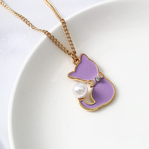 Collier Chat Violet