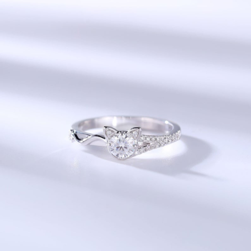 BAGUE MOISSAN DIAMANT CHAT (1)