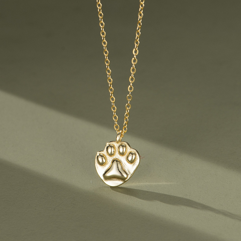 Collier patte de chat en Argent