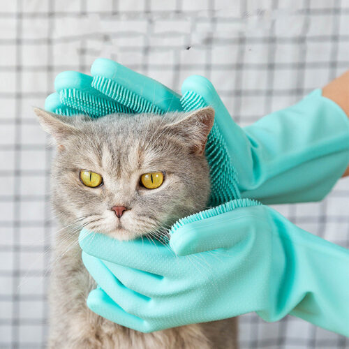 GANTS DE TOILETTE POUR CHAT
