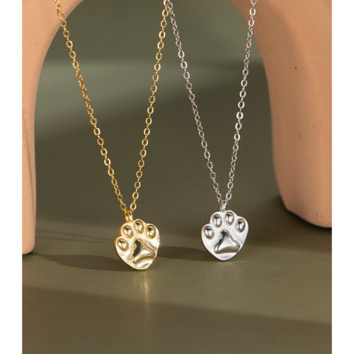 Collier patte de chat en Argent