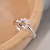 Bague Empreinte de Chat Creuse Argent