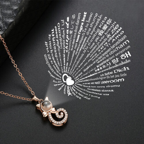 Collier Loupe Chat Cuivre