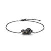 Bracelet chat noir en argent sterling S925