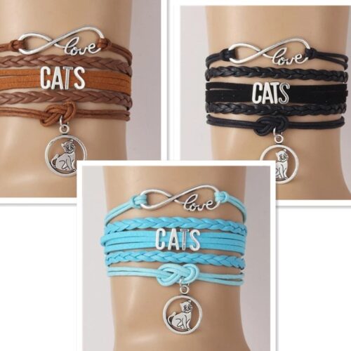 Bracelet chat charms