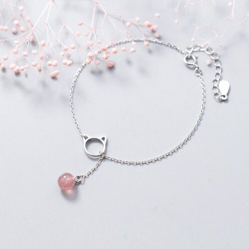 Bracelet chat argent