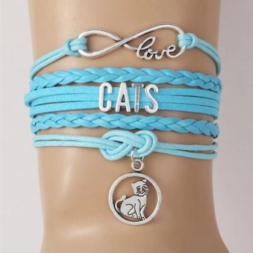 Bracelet chat charms