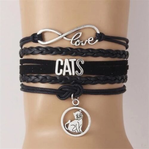Bracelet chat charms