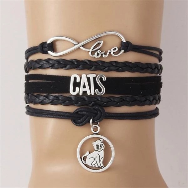 Bracelet chat charms