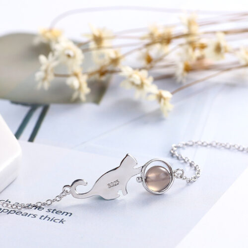 Bracelet simple de pierres de lune