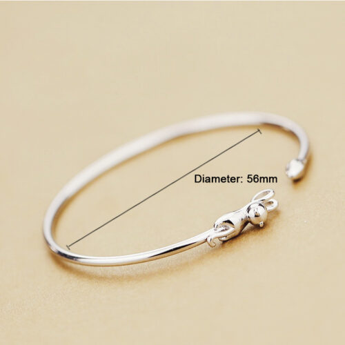 Bracelet mignon en argent S925 avec chat à la mode