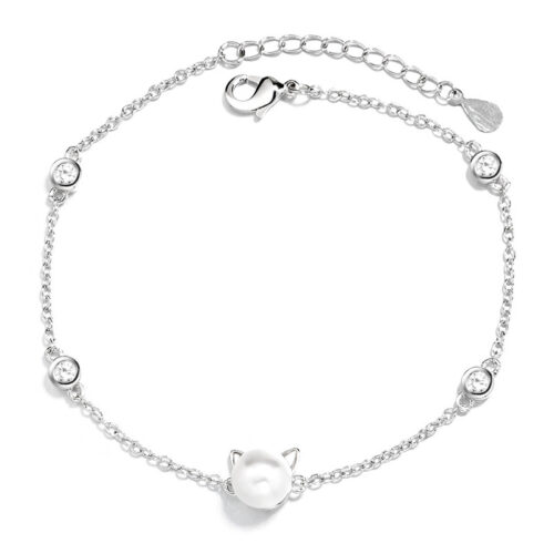 Bracelet chat avec perle