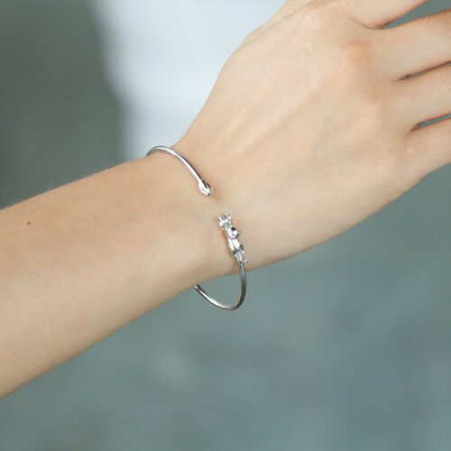 Bracelet mignon en argent S925 avec chat à la mode