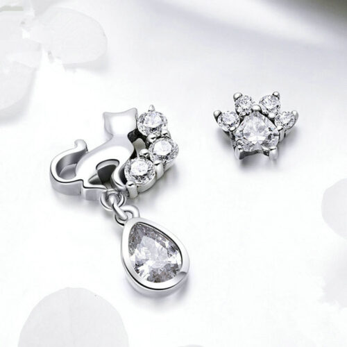 Boucles d’oreilles chat style vintage