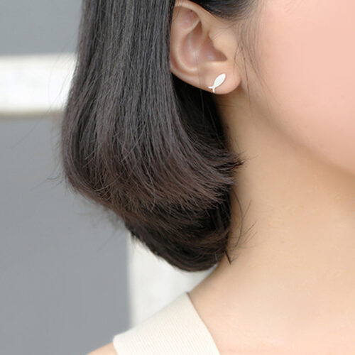 Boucles d’oreilles asymétriques en argent